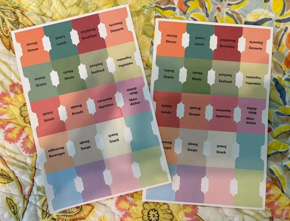 NWOT RUKAR Blank Recipe Book to Write in Your Own Recipes w/ Tab Sticker Sheets